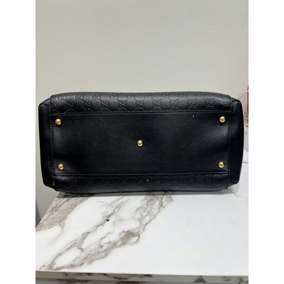 Gucci Soft Guccissima Signature Top Handle Tote Bag Black - Excellent Condition - Picture 8 of 9